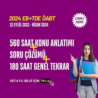 2024 EĞİTİM BİLİMLERİ + TÜRK DİLİ VE EDEBİYATI ÖABT